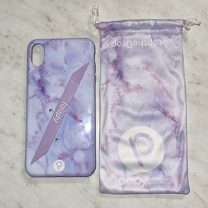 iPhone XS Max Purple Marble Loopy Case